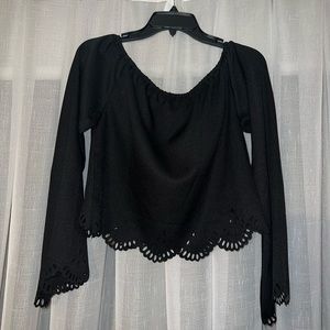 Black off the shoulder Shein top